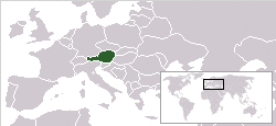 Location of Austria