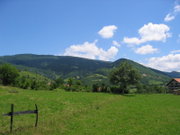 Mountains in Bosnia, view of mountain Kik (right mountain) which is 1000m and Rance (Suvi Vrh) to the left 1432m